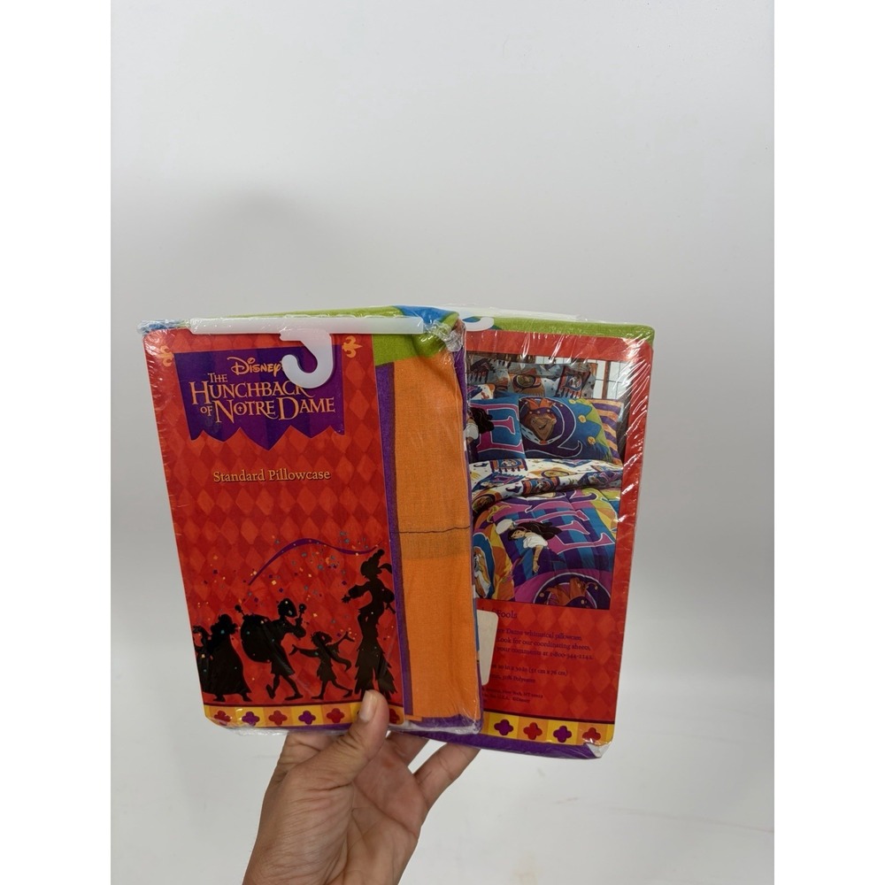 Disney Hunchback Notre Dame Pillowcase Standard Festival Fools VTG NOS Set Of 2
